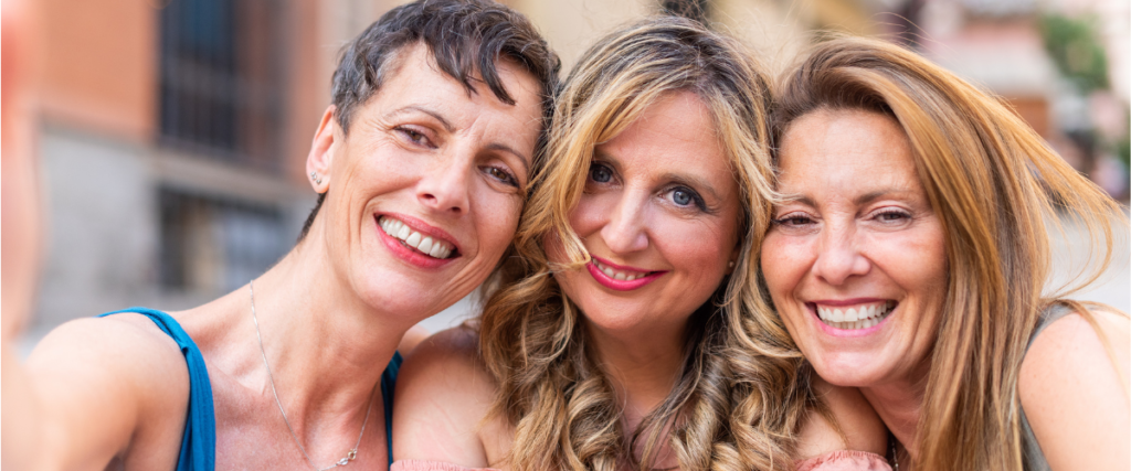 group of women to show mutual support
